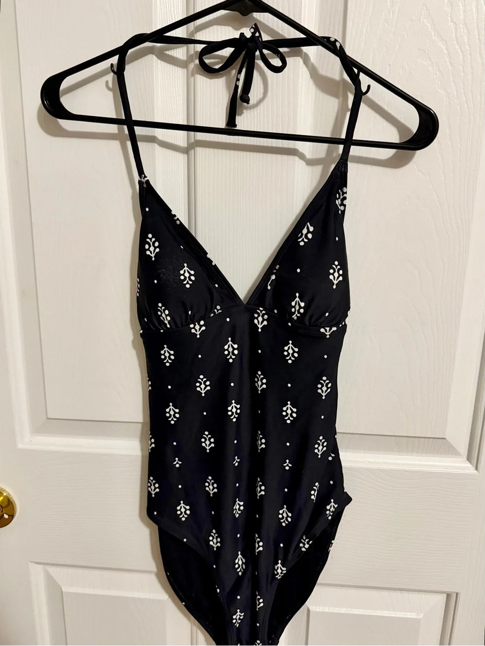 Old Navy Black Print One-Piece Swimsuit